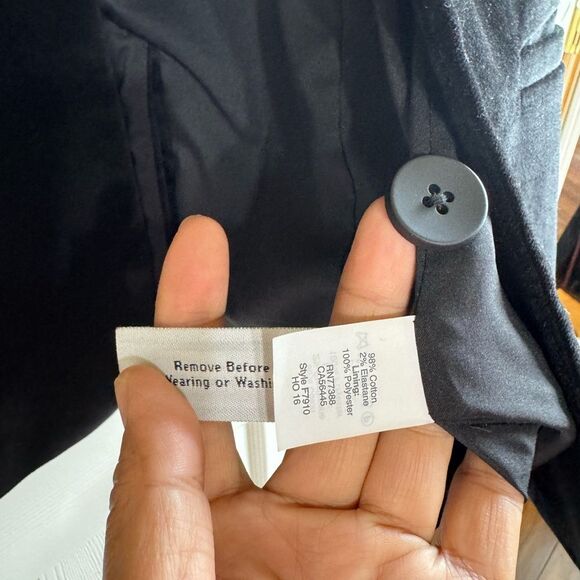 New Madewell Crushed Velvet Blazer Black F7910 $158 - size 8 - Picture 6 of 6